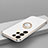 Funda Silicona Carcasa Ultrafina Goma con Magnetico Anillo de dedo Soporte T04 para Samsung Galaxy S21 Ultra 5G