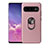 Funda Silicona Carcasa Ultrafina Goma con Magnetico Anillo de dedo Soporte T07 para Samsung Galaxy S10 5G