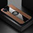 Funda Silicona Carcasa Ultrafina Goma con Magnetico Anillo de dedo Soporte X02L para Samsung Galaxy A12