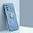 Funda Silicona Carcasa Ultrafina Goma con Magnetico Anillo de dedo Soporte XL1 para Samsung Galaxy A03s