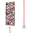 Funda Silicona Gel Goma Patron de Moda Carcasa con Acollador Cordon Lanyard Y01B para LG Velvet 4G