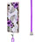 Funda Silicona Gel Goma Patron de Moda Carcasa con Acollador Cordon Lanyard Y01B para LG Velvet 5G