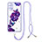 Funda Silicona Gel Goma Patron de Moda Carcasa con Acollador Cordon Lanyard Y01X para Samsung Galaxy S20 Plus 5G