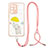 Funda Silicona Gel Goma Patron de Moda Carcasa con Acollador Cordon Lanyard Y01X para Samsung Galaxy S20 Ultra