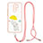 Funda Silicona Gel Goma Patron de Moda Carcasa con Acollador Cordon Lanyard Y01X para Xiaomi Redmi 9