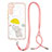 Funda Silicona Gel Goma Patron de Moda Carcasa con Acollador Cordon Lanyard Y01X para Xiaomi Redmi Note 8 (2021)