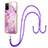 Funda Silicona Gel Goma Patron de Moda Carcasa con Acollador Cordon Lanyard Y05B para Samsung Galaxy M02s