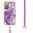 Funda Silicona Gel Goma Patron de Moda Carcasa con Acollador Cordon Lanyard Y05B para Samsung Galaxy Note 20 5G