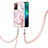 Funda Silicona Gel Goma Patron de Moda Carcasa con Acollador Cordon Lanyard Y05B para Samsung Galaxy Note 20 Ultra 5G