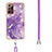 Funda Silicona Gel Goma Patron de Moda Carcasa con Acollador Cordon Lanyard Y05B para Samsung Galaxy Note 20 Ultra 5G