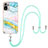 Funda Silicona Gel Goma Patron de Moda Carcasa con Acollador Cordon Lanyard Y05B para Xiaomi Redmi Note 10S 4G