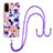 Funda Silicona Gel Goma Patron de Moda Carcasa con Acollador Cordon Lanyard Y06B para Samsung Galaxy S20 5G