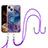 Funda Silicona Gel Goma Patron de Moda Carcasa con Acollador Cordon Lanyard Y07B para Apple iPhone 13