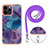 Funda Silicona Gel Goma Patron de Moda Carcasa con Acollador Cordon Lanyard Y07B para Apple iPhone 13 Pro