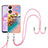 Funda Silicona Gel Goma Patron de Moda Carcasa con Acollador Cordon Lanyard YB3 para Oppo A78 5G