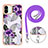 Funda Silicona Gel Goma Patron de Moda Carcasa con Acollador Cordon Lanyard YB3 para Xiaomi Poco C50