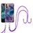 Funda Silicona Gel Goma Patron de Moda Carcasa con Acollador Cordon Lanyard YB7 para Nokia G21