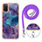 Funda Silicona Gel Goma Patron de Moda Carcasa con Acollador Cordon Lanyard YB7 para Samsung Galaxy A02s