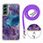 Funda Silicona Gel Goma Patron de Moda Carcasa con Acollador Cordon Lanyard YB7 para Samsung Galaxy S23 Plus 5G