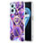 Funda Silicona Gel Goma Patron de Moda Carcasa con Anillo de dedo Soporte Y01B para Oppo K10 4G