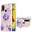 Funda Silicona Gel Goma Patron de Moda Carcasa con Anillo de dedo Soporte Y01B para Samsung Galaxy M21s