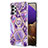 Funda Silicona Gel Goma Patron de Moda Carcasa con Anillo de dedo Soporte Y01B para Samsung Galaxy M32 5G