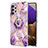 Funda Silicona Gel Goma Patron de Moda Carcasa con Anillo de dedo Soporte Y01B para Samsung Galaxy M32 5G