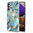 Funda Silicona Gel Goma Patron de Moda Carcasa con Anillo de dedo Soporte Y01B para Samsung Galaxy M32 5G