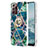 Funda Silicona Gel Goma Patron de Moda Carcasa con Anillo de dedo Soporte Y01B para Samsung Galaxy Note 20 Ultra 5G