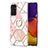 Funda Silicona Gel Goma Patron de Moda Carcasa con Anillo de dedo Soporte Y01B para Samsung Galaxy Quantum2 5G