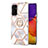 Funda Silicona Gel Goma Patron de Moda Carcasa con Anillo de dedo Soporte Y02B para Samsung Galaxy A82 5G