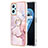 Funda Silicona Gel Goma Patron de Moda Carcasa con Anillo de dedo Soporte Y05B para Oppo K10 4G