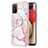 Funda Silicona Gel Goma Patron de Moda Carcasa con Anillo de dedo Soporte Y05B para Samsung Galaxy M02s