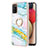 Funda Silicona Gel Goma Patron de Moda Carcasa con Anillo de dedo Soporte Y05B para Samsung Galaxy M02s