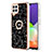 Funda Silicona Gel Goma Patron de Moda Carcasa con Anillo de dedo Soporte YB2 para Samsung Galaxy M32 4G