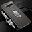 Funda Silicona Goma de Cuero Carcasa con Magnetico Anillo de dedo Soporte T02 para Samsung Galaxy S10