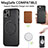 Funda Silicona Goma de Cuero Carcasa con Magnetico S02D para Apple iPhone 13