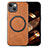 Funda Silicona Goma de Cuero Carcasa con Magnetico S02D para Apple iPhone 13