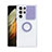 Funda Silicona Ultrafina Carcasa Transparente con Anillo de dedo Soporte S02 para Samsung Galaxy S21 Ultra 5G