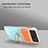 Funda Silicona Ultrafina Carcasa Transparente con Anillo de dedo Soporte S02 para Samsung Galaxy Z Flip3 5G