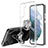 Funda Silicona Ultrafina Carcasa Transparente con Magnetico Anillo de dedo Soporte S01 para Samsung Galaxy S23 Plus 5G