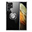 Funda Silicona Ultrafina Carcasa Transparente con Magnetico Anillo de dedo Soporte S04 para Samsung Galaxy S21 Ultra 5G