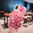 Funda Silicona Ultrafina Carcasa Transparente Flores T01 para Apple iPhone X Rosa