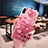 Funda Silicona Ultrafina Carcasa Transparente Flores T01 para Apple iPhone XR Rosa