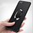 Funda Silicona Ultrafina Goma con Anillo de dedo Soporte A02 para Huawei P10 Negro