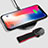 Funda Silicona Ultrafina Goma con Anillo de dedo Soporte T01 para Apple iPhone Xs Max Negro