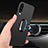 Funda Silicona Ultrafina Goma con Magnetico Anillo de dedo Soporte para Huawei P30 Negro