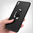 Funda Silicona Ultrafina Transparente con Anillo de dedo Soporte R01 para Apple iPhone Xs Max Negro