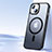 Funda Silicona Ultrafina Transparente con Mag-Safe Magnetic XD5 para Apple iPhone 13 Negro