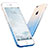 Funda Silicona Ultrafina Transparente Gradiente con Anillo de dedo Soporte para Apple iPhone SE (2020) Azul